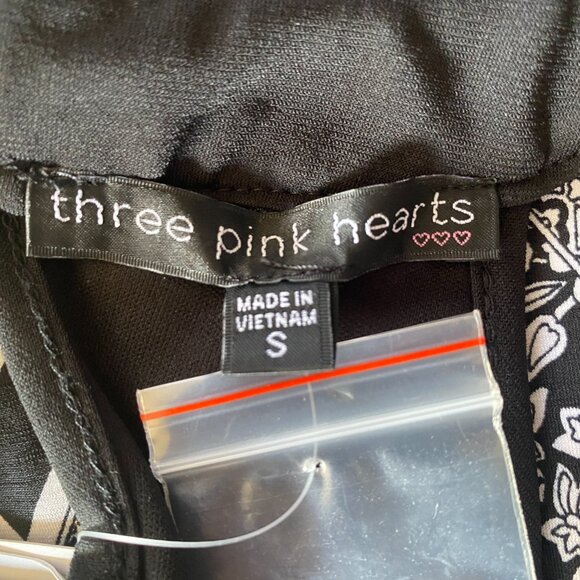 Three Pink Hearts women's black and white halter top sleeveless long maxi dress - Picture 9 of 12